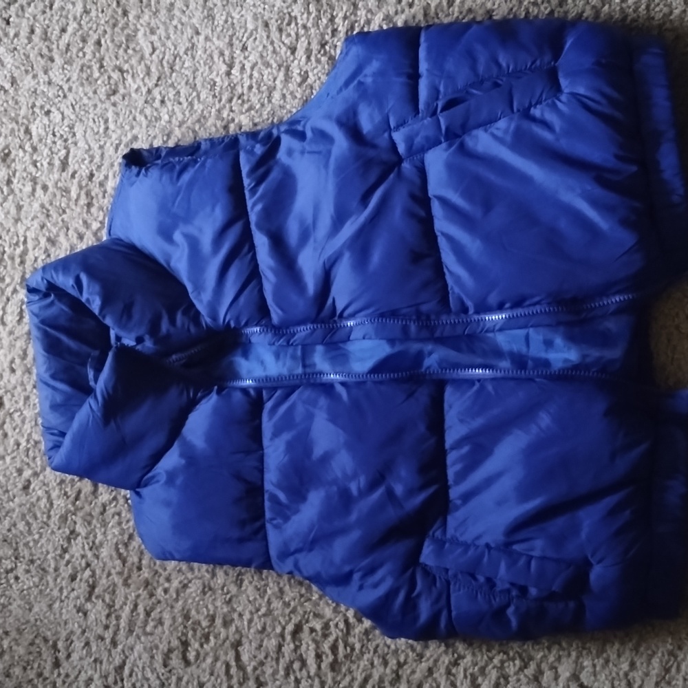 Royal blue puff vest